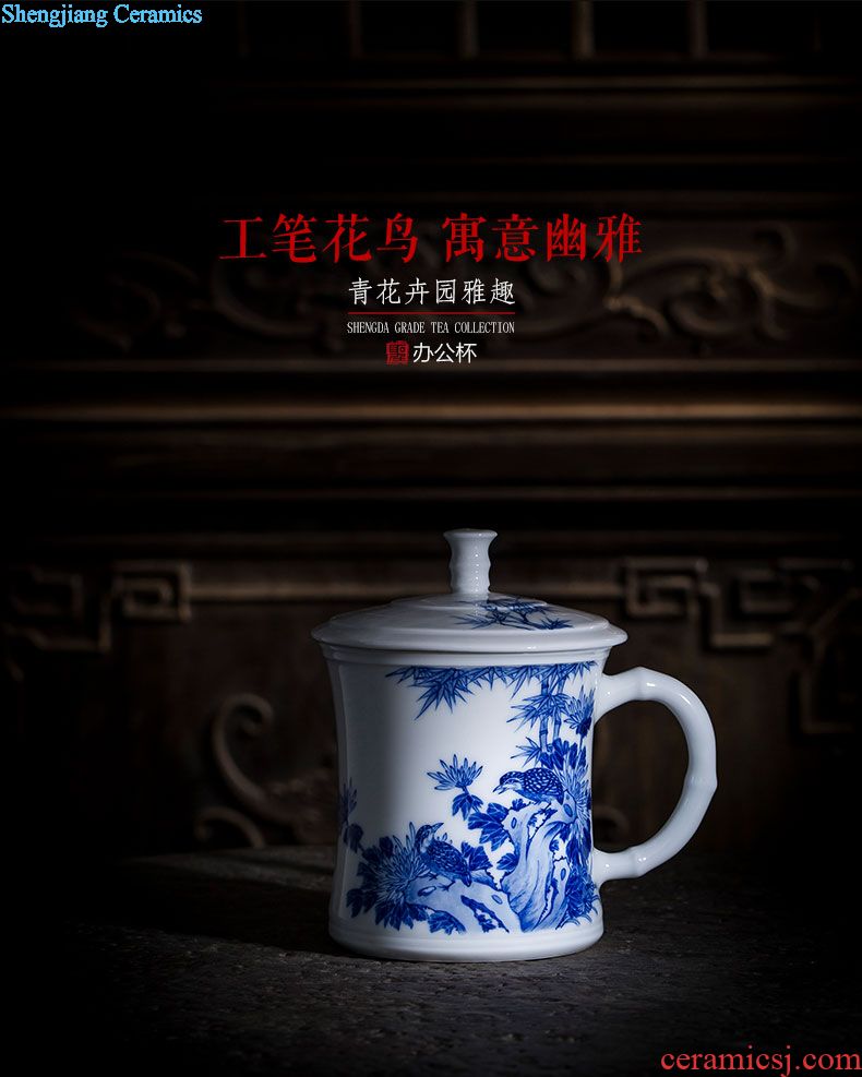 Santa wear ceramic kung fu tea set hand painted enamel colour film grass dragon master cup jingdezhen all hand cups