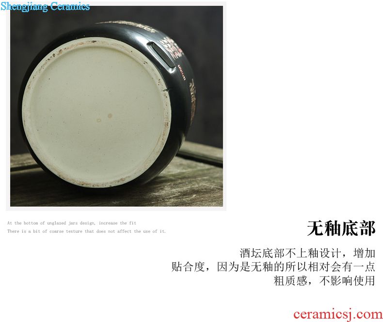 Jingdezhen ceramic jars 10 jins 20 jins 30 jins porcelain with tap hip bubble bottle it bubble wine jars