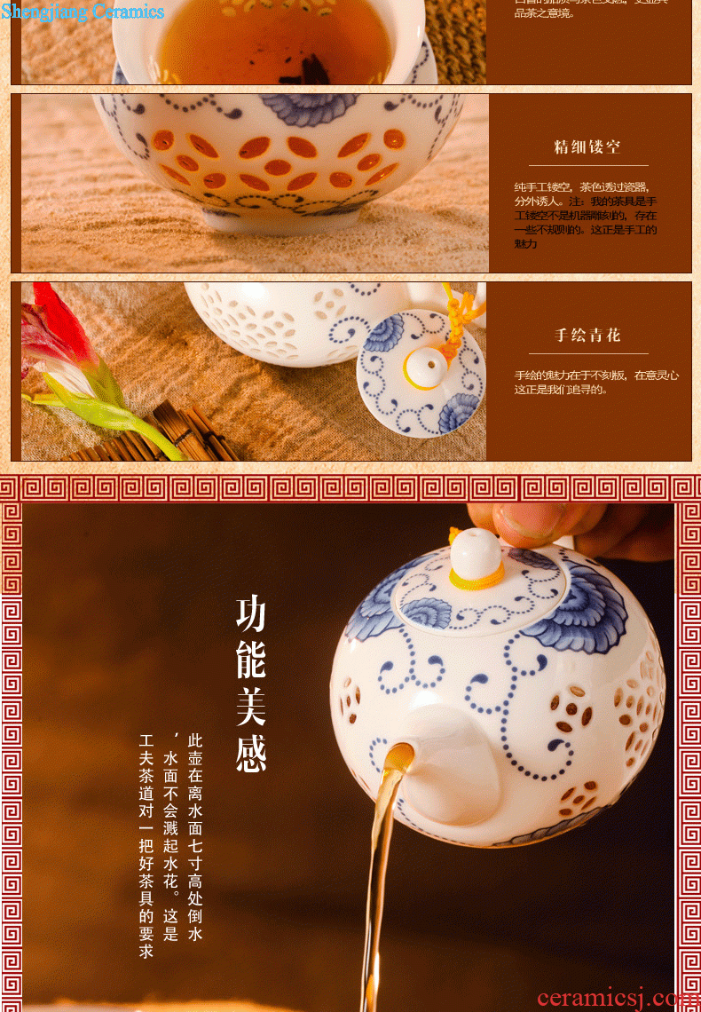 Jingdezhen Chinese tableware suit bone bowls disc household enameled bowl dish plate upscale gift set to get married