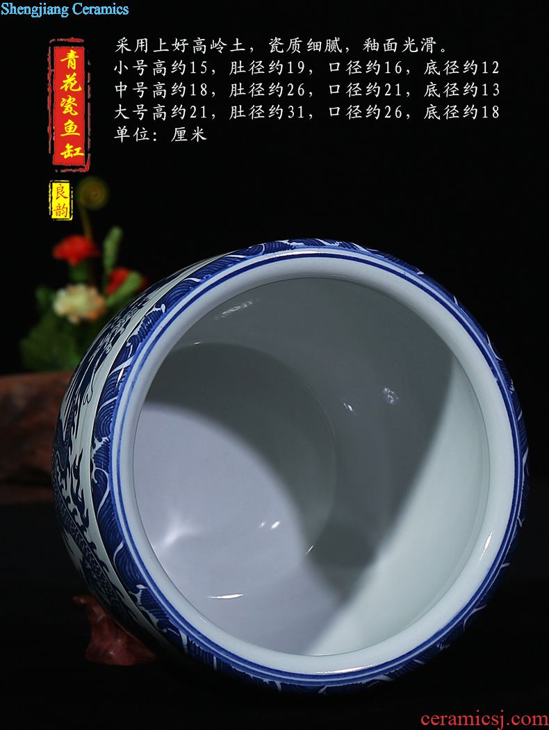 Jingdezhen ceramic vase brother open piece of porcelain kiln borneol contemporary household brush pot furnishing articles study office arts and crafts