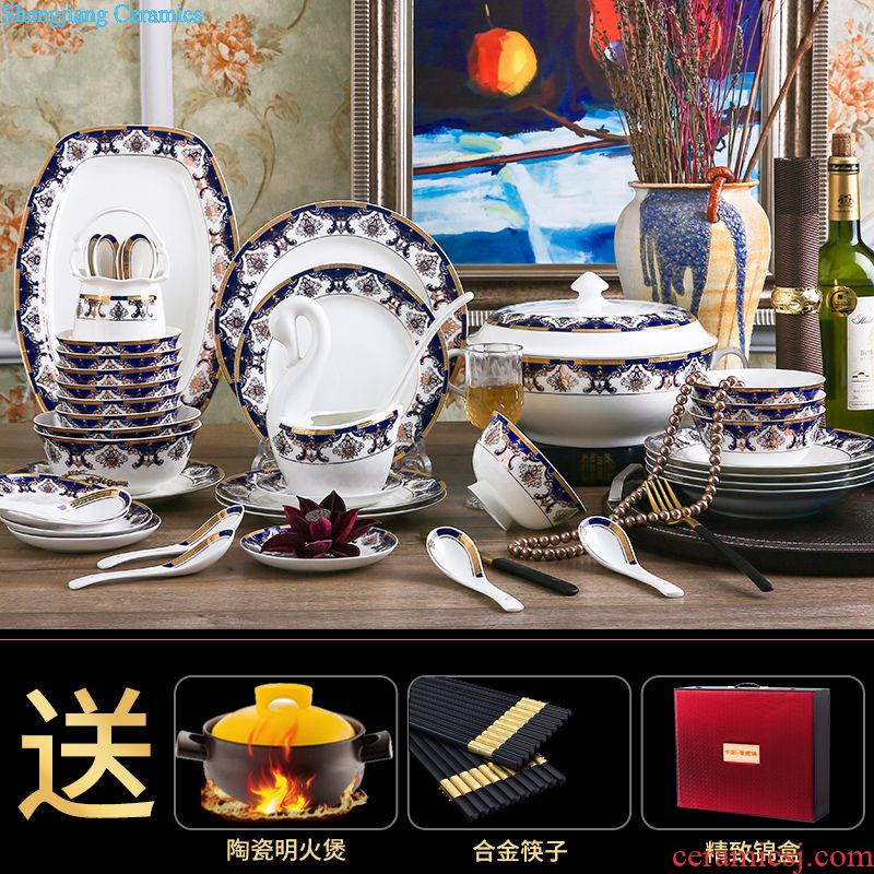 Tableware suit wedding gifts Jingdezhen ceramic tableware creative home dishes dishes business gifts home