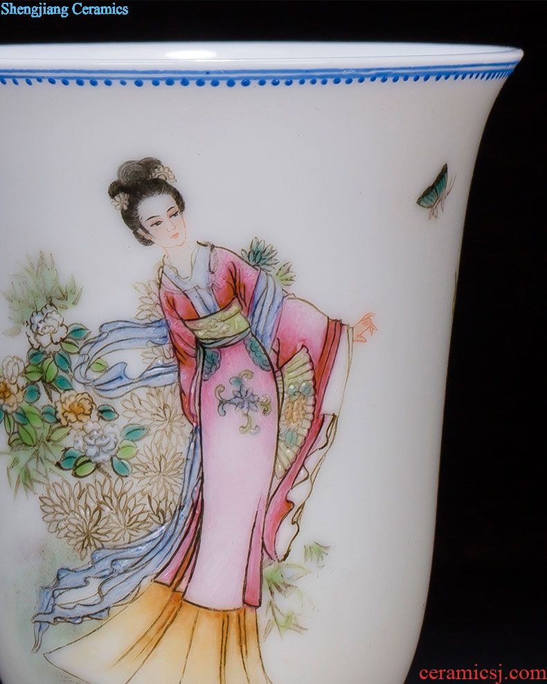 Santa boutique hand-painted color ink kung fu panda sample tea cup jingdezhen ceramics cup tea masters cup to foreigners