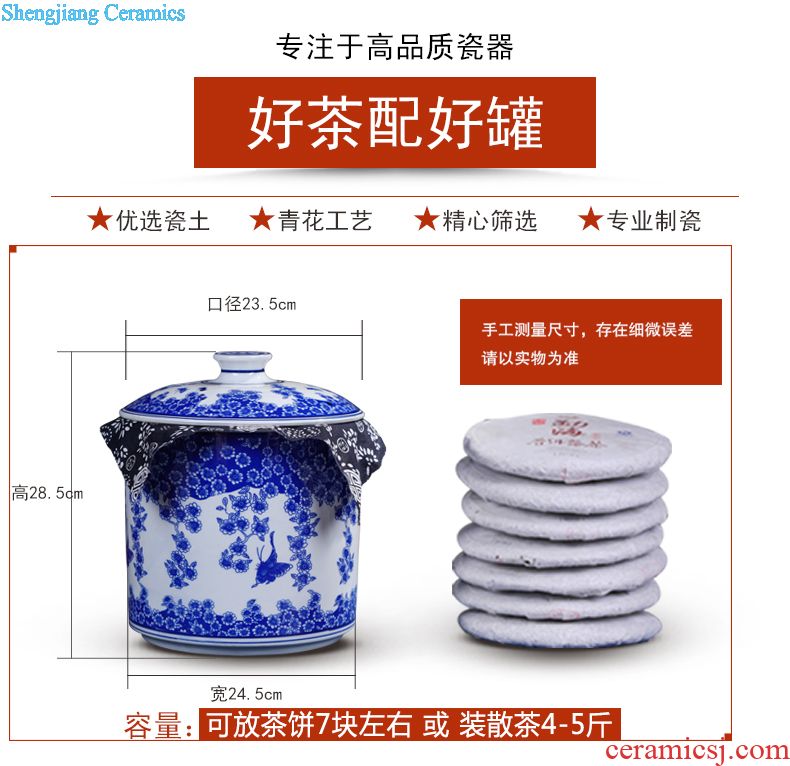 Jingdezhen ceramics pu 'er tea pot gift box packaging medium POTS with moistureproof ceramic seal can restore ancient ways