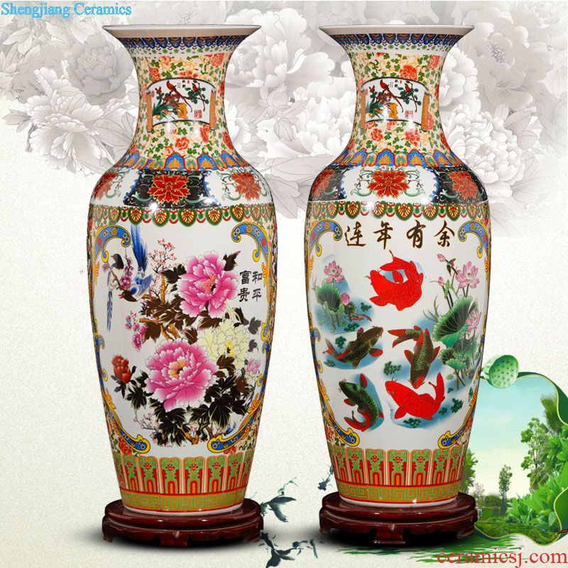 Jingdezhen ceramics vase dried flower flower implement flower arranging a sitting room be born do old contracted style restoring ancient ways to restore ancient ways