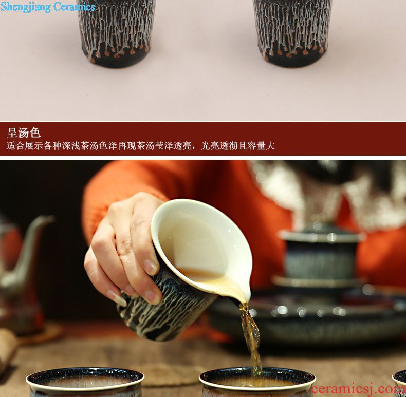 Three frequently hall kiln white ceramic cups kung fu tea pu-erh tea sample tea cup jingdezhen celadon S42035 cup