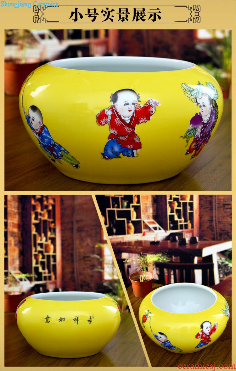 Jingdezhen ceramics famille rose porcelain vase landscape painting of flowers and household decoration in modern jewelry crafts are sitting room