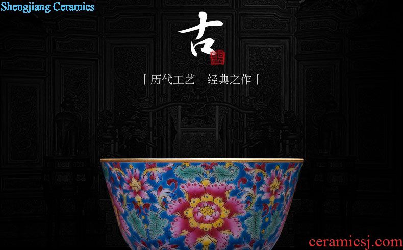 Holy big ceramic kung fu tea sample tea cup hand-painted painting of mackerel algal cup all hand of jingdezhen tea service master