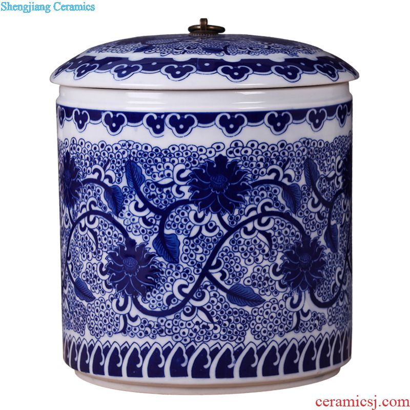 Jingdezhen ceramics pu 'er tea pot tea tea cake box domestic large-sized ceramic tea seal pot