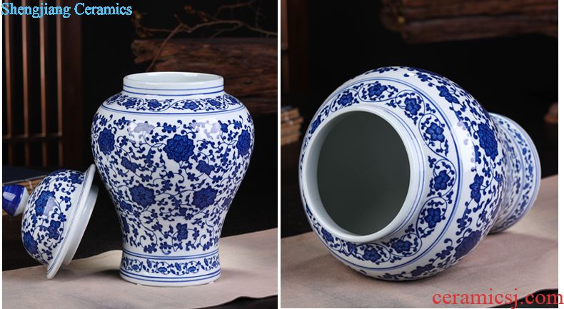 Jingdezhen ceramic seal caddy large sealed container pu 'er tea cans ceramic household gift box packaging