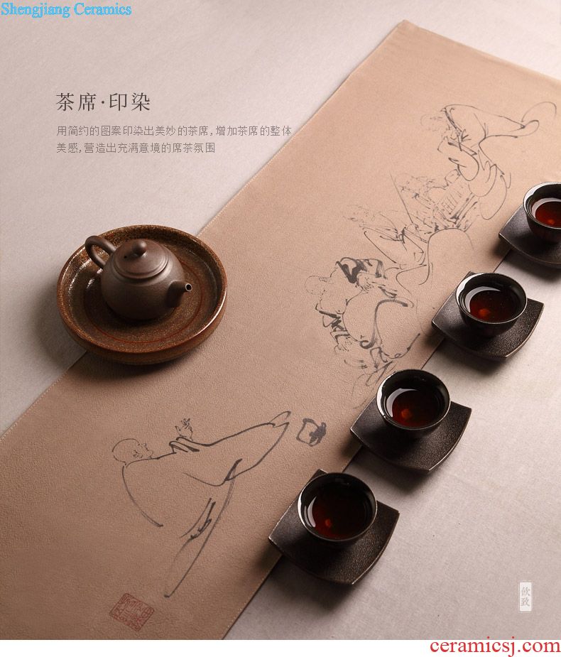 Drink to dehua white porcelain tea set jade porcelain paint ceramic contracted kung fu tea set a complete set of gift box