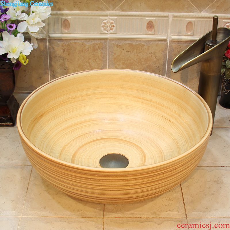 JingYuXuan jingdezhen ceramic art basin stage basin sinks the sink basin basin ombre black gold