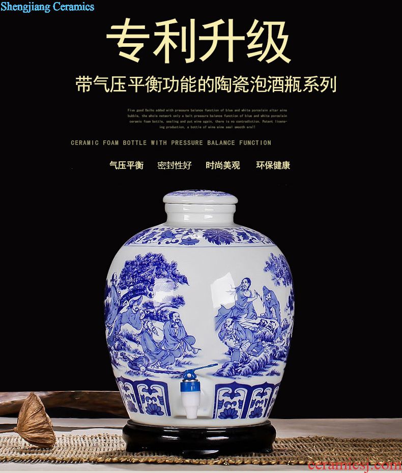 Jingdezhen ceramic jar household with leading 10 jins 20 50 kg to bubble it liquor jar airtight jar