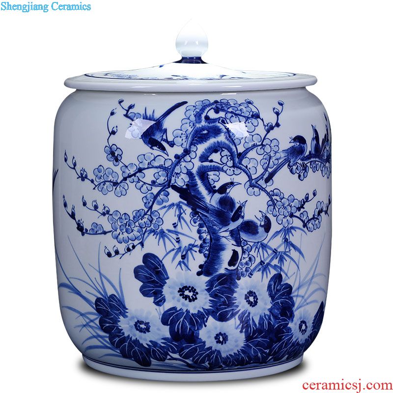 Jingdezhen ceramics tea cake caddy large seal decorative pot sitting room household act the role ofing is tasted snack jars