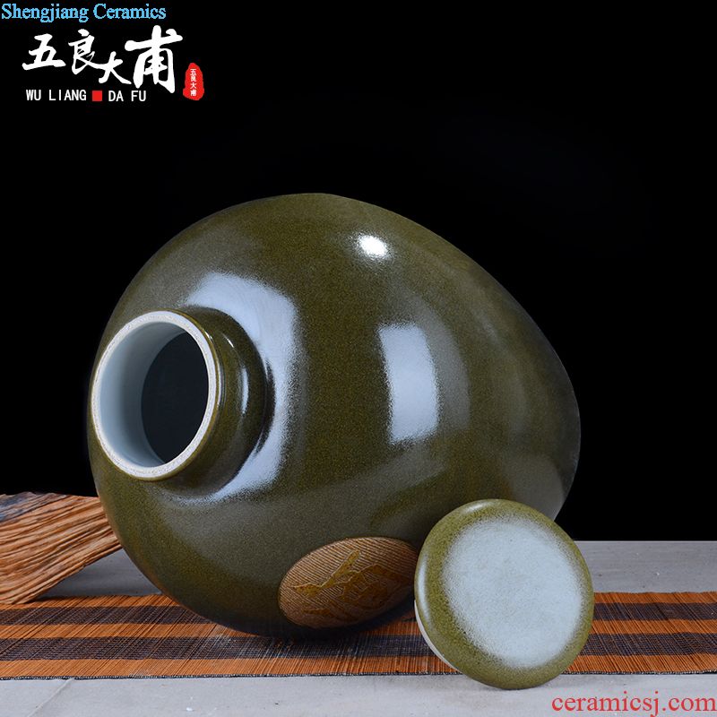 Jingdezhen ceramic jars ancient sealed jar archaize bubble bottle 5 jins 10 jins to wine bubble jars