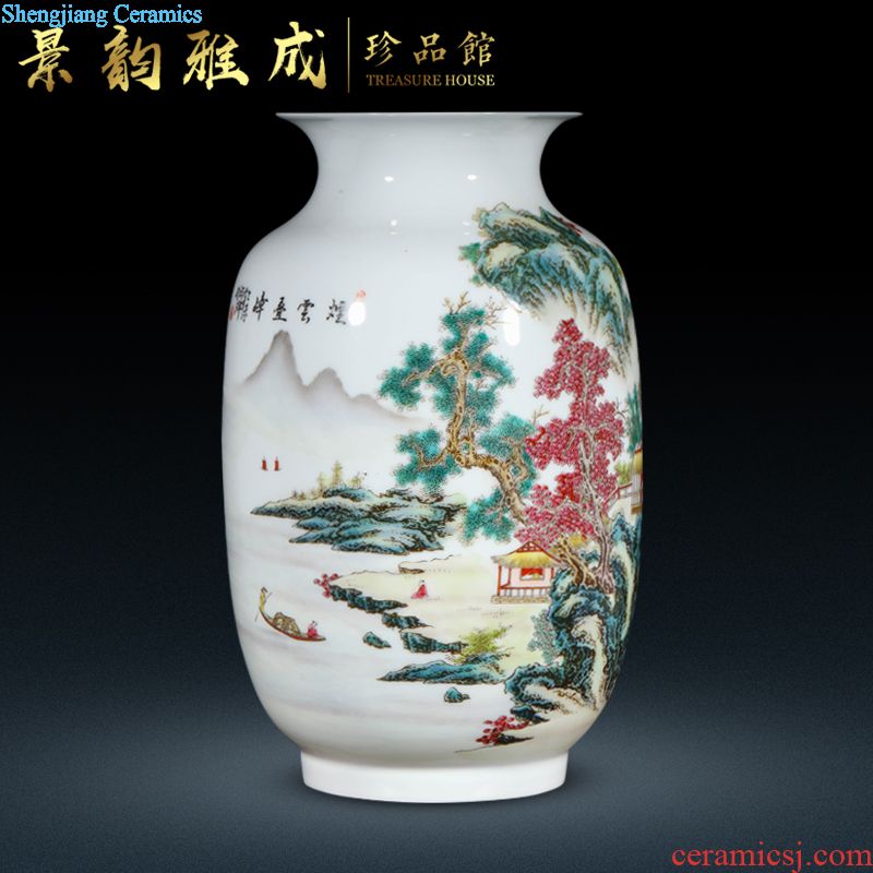 Jingdezhen ceramics office furnishing articles contemporary and contracted craft vase household act the role ofing is tasted handicraft sitting room