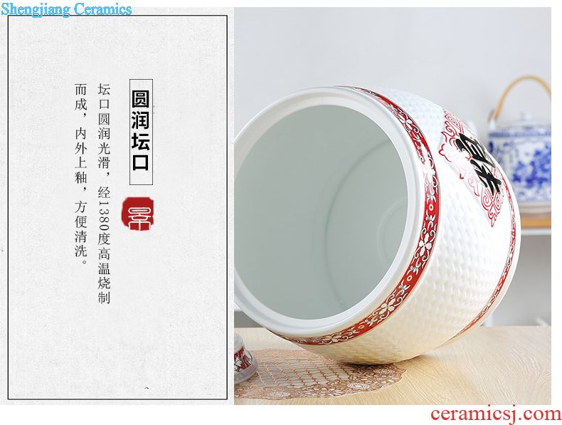 Jingdezhen ceramic bottle small jar after archaize 5 jins of 10 1 2 3 kg hip flask decoration empty bottles of liquor bottles