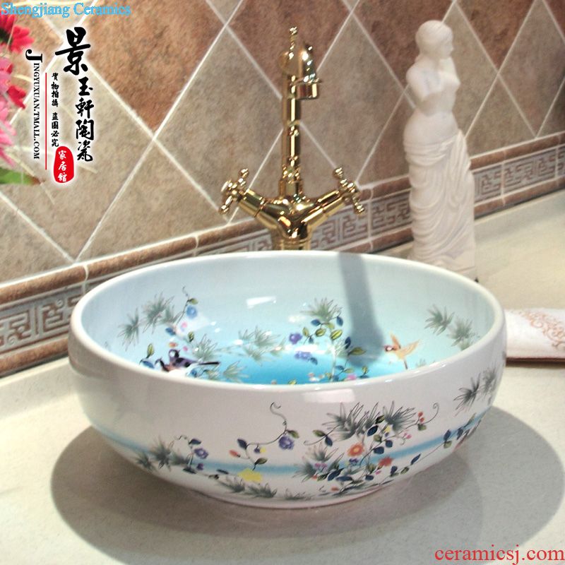 Jingdezhen JingYuXuan new blue thread ceramic art basin basin lavatory sink basin on stage