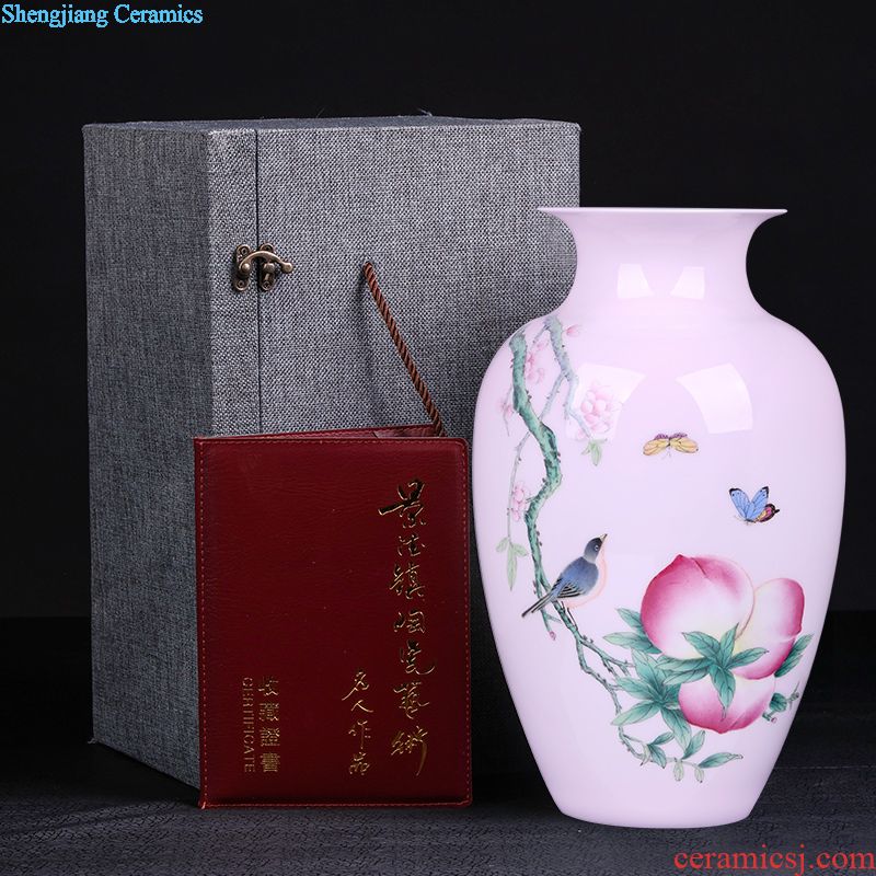 Jingdezhen ceramics famous hand-painted vases, flower arranging decorations MeiKaiWuFu sitting room of Chinese style household furnishing articles