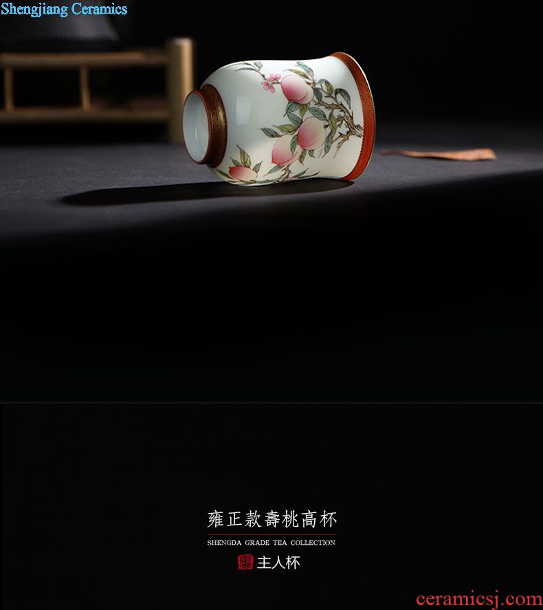 Holy big ceramic hand-painted master cup all hand blue-and-white mandarin duck individual cup of jingdezhen kung fu tea sample tea cup
