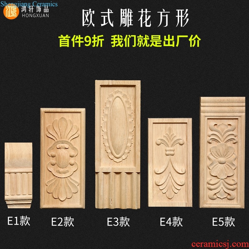 Foot european-style solid wood carve patterns or designs on woodwork tooth board furniture decoration panel leg solid wood tea table skirt plate TV ark coaming skirt