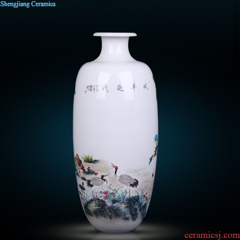 Jingdezhen ceramic handmade creative flower arranging place to live in the sitting room TV ark arts and crafts porcelain vase decoration