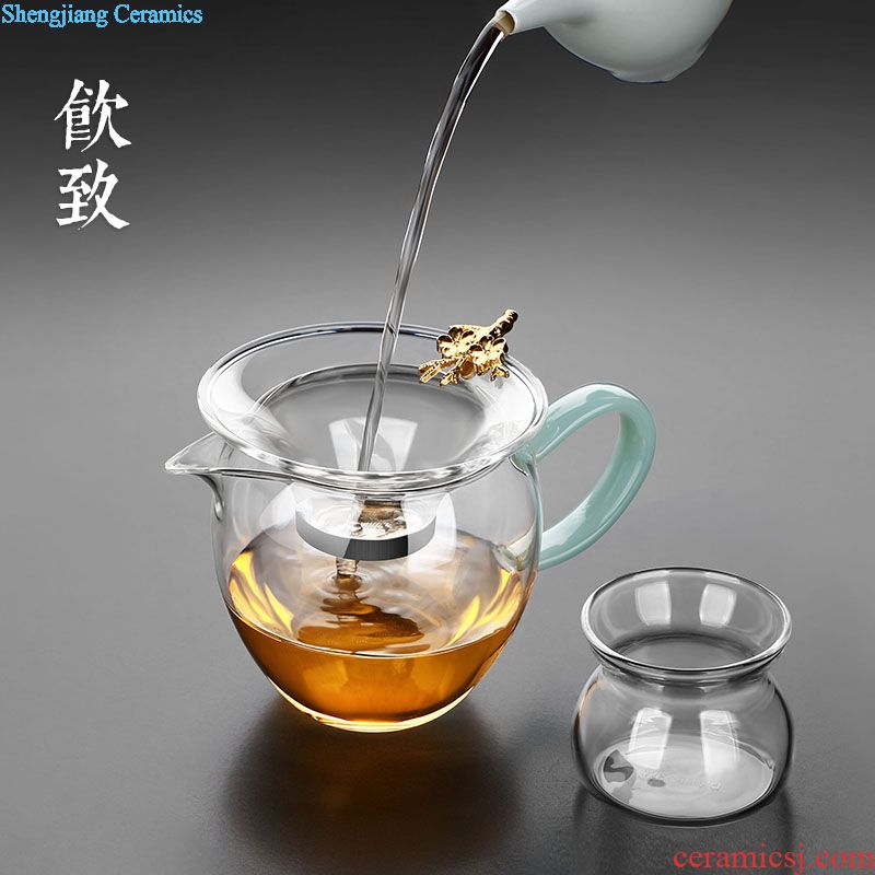 Drink to coarse after getting gold cup mat ceramic glass ceramic cup mat kung fu tea tea tea machine spare parts