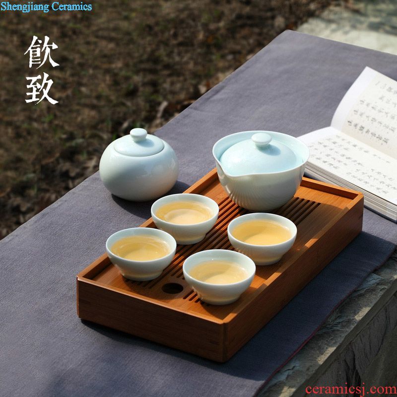 Drink hand-painted ceramic vases, tea ceremony to zero with mini floral organ kung fu tea accessories creative flower tea table furnishing articles