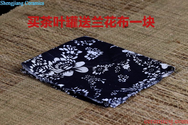 Blue and white porcelain of jingdezhen ceramics pu 'er tea pot retro general household large seal packed tea POTS