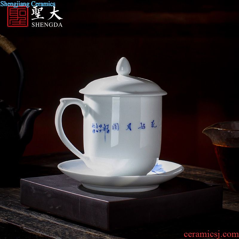 St teacups hand-painted ceramic three just tureen kung fu new color flower tea bowl of jingdezhen kung fu tea set by hand