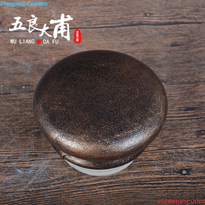 Jingdezhen bottle 20 jins straight jars storage bottle with tap archaize seal hip wine wine jars