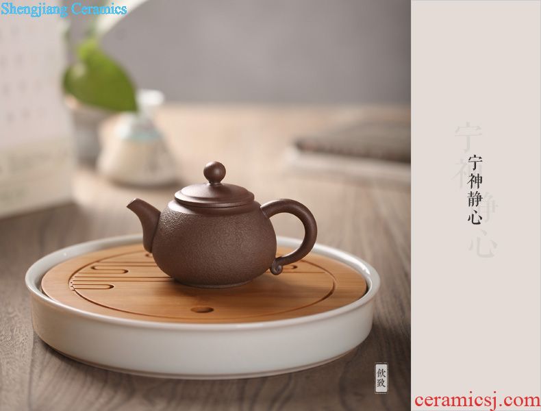Drink to the secret glazed pot of bearing dry foam plate fine ancient ceramic POTS sea water type tea tray Japanese tea set ceramic tea