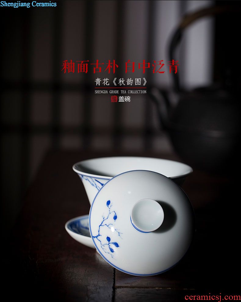 Holy big ceramic kung fu masters cup colored enamel cups a hoard of green space lie fa cup jingdezhen tea sample tea cup