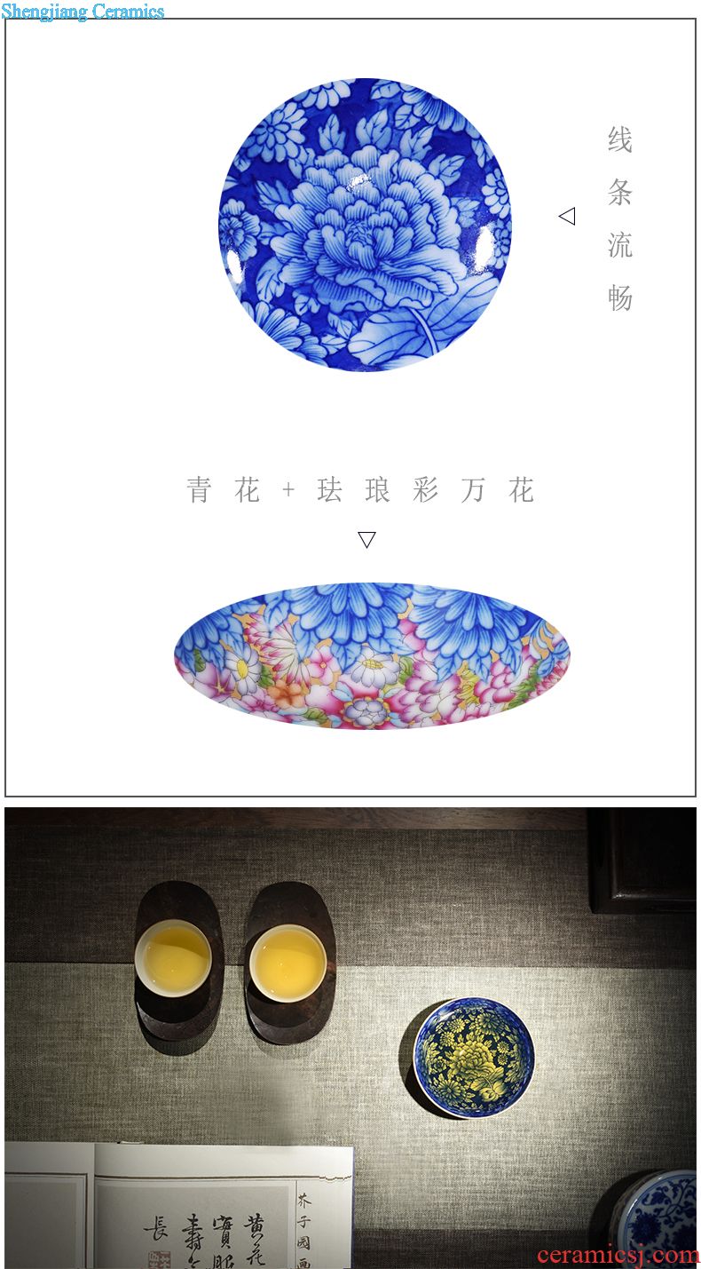 JingJun Jingdezhen ceramic blue youligong all hand sample tea cup Kung fu tea cups masters cup