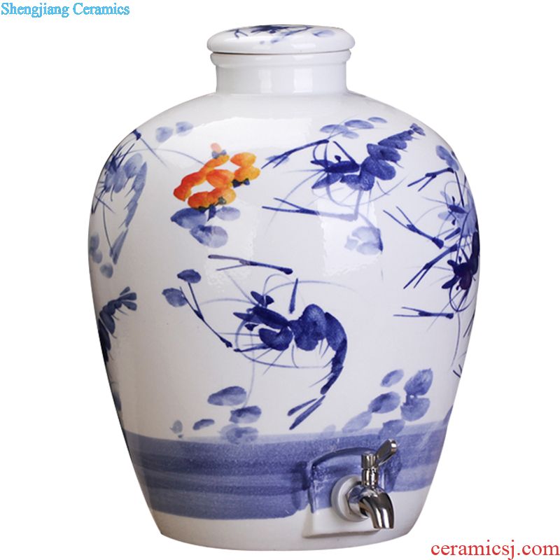 Ceramic seal tank it bubble wine bubble bottle hip 10 jins jars with leading 30 jins 20 jins brewing equipment