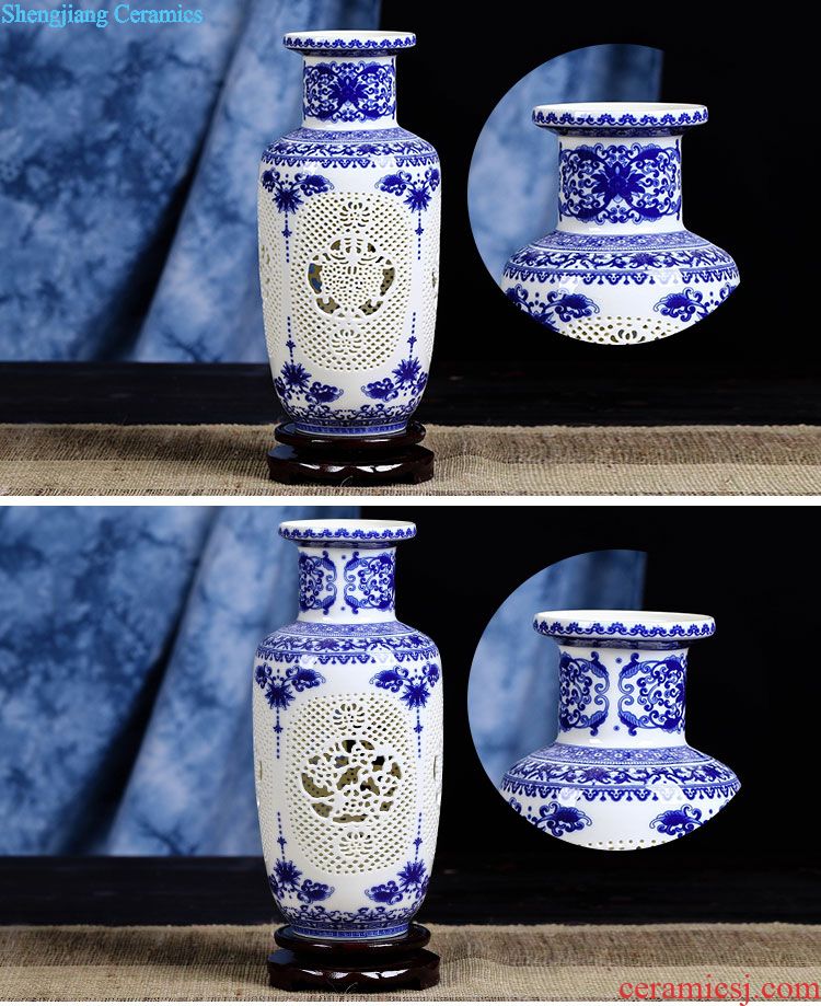 Jingdezhen ceramic barrel ricer box 5 jins of 10 jins home outfit ricer box sealing bin moistureproof insect-resistant rice flour