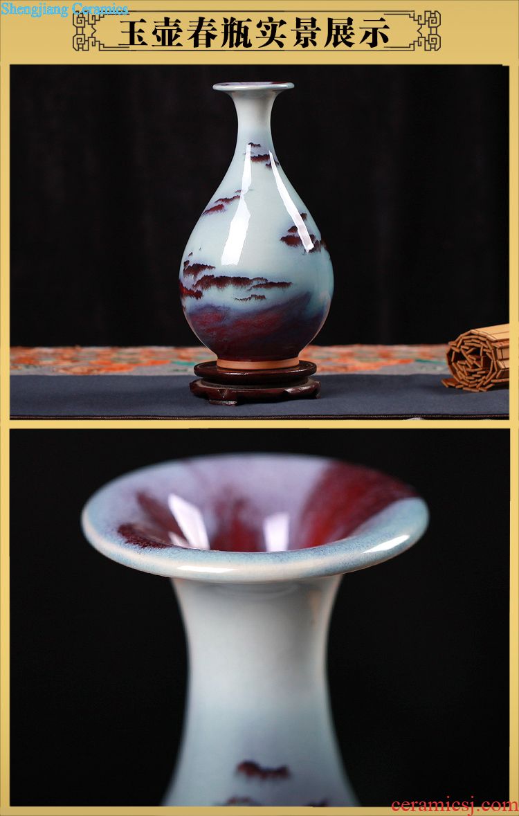 Jingdezhen ceramics China red vases, modern household act the role ofing is tasted furnishing articles sitting room general tank housewarming wedding gift