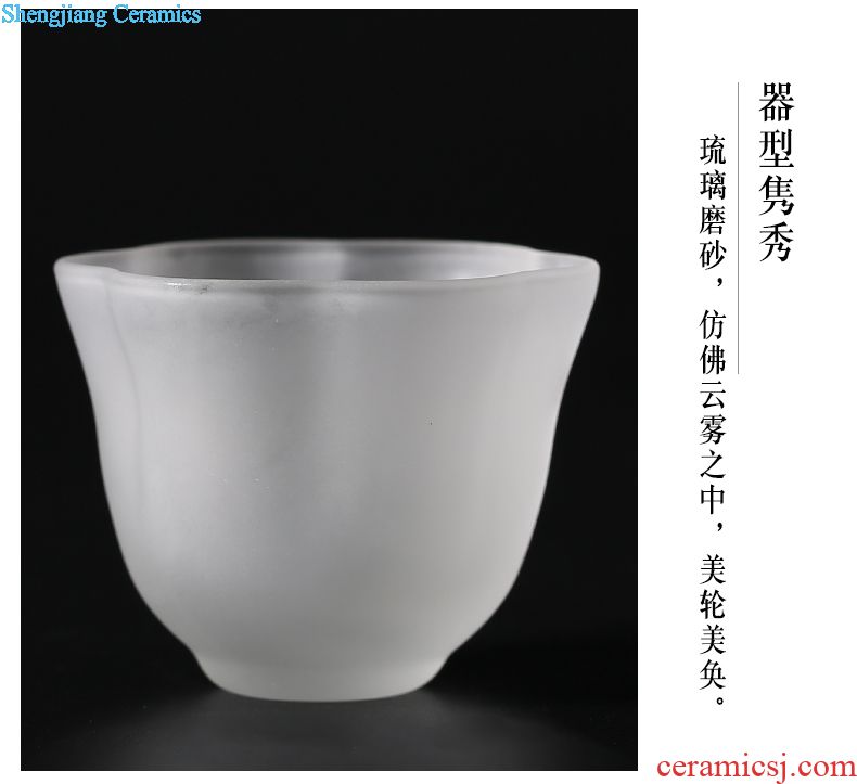 Three frequently masters cup Kung fu tea cups of jingdezhen ceramic blue and white and exquisite manual sample tea cup single cup