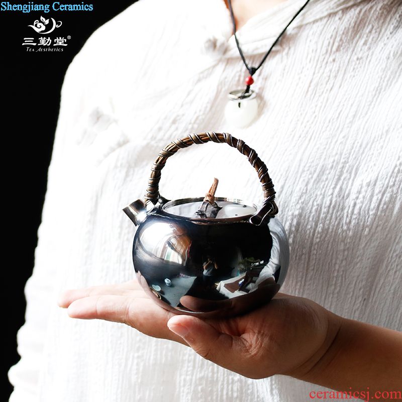 Three hand travel frequently hall was suit jingdezhen ceramic kung fu tea kettle portable TZS095 caddy