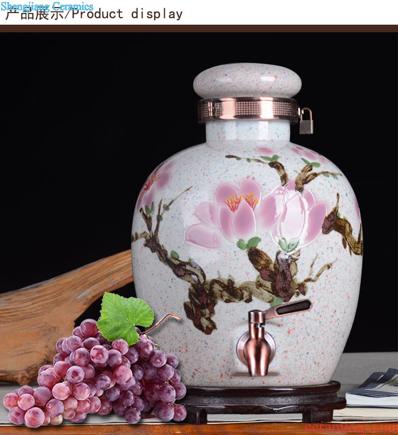 Jingdezhen ceramic bottle archaize little wine jars 1 catty 5 jins of 10 jins put liquor bottles of household ceramic seal pot