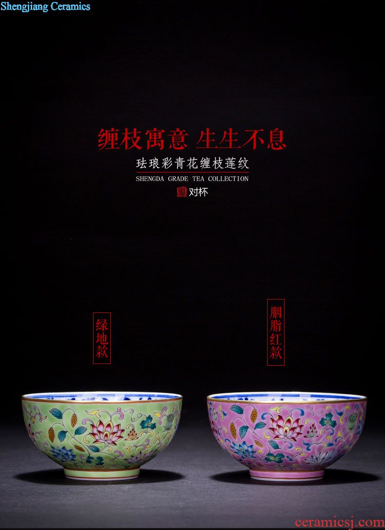 St big ceramic kung fu tea masters cup hand-painted micro book world the elephant sample tea cup jingdezhen tea cup