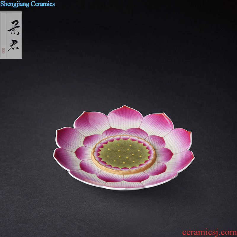 JingJun Jingdezhen ceramics Rouge beauty glaze All hand water jar tea table accessories