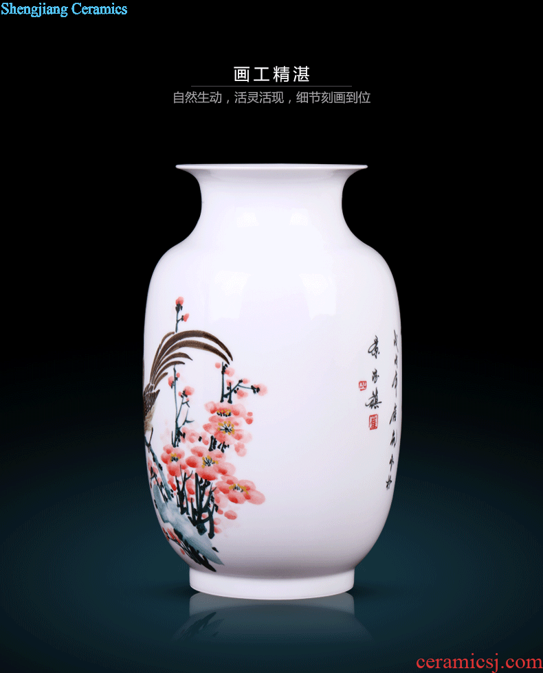 Modern fashion and contracted landing of jingdezhen ceramics powder enamel vase jiangnan water sitting room handicraft furnishing articles