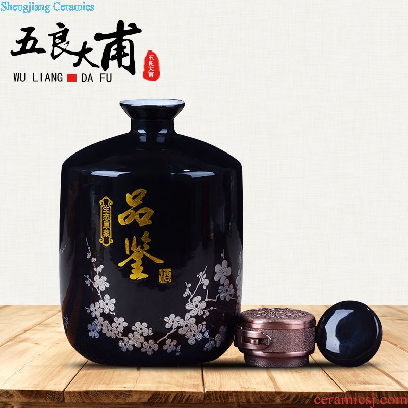 Jingdezhen ceramic bottle jars 1 catty 2 jins of 3 kg 5 jins of 10 jins gift boxes empty bottle of liquor bottles of wine bottles