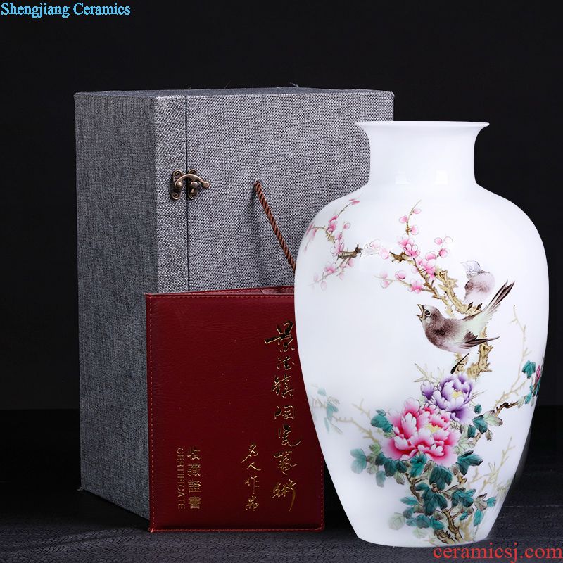 Jingdezhen ceramics furnishing articles hand-painted figure hydroponic vase at the sitting room of Chinese style household flower arranging decorative arts and crafts