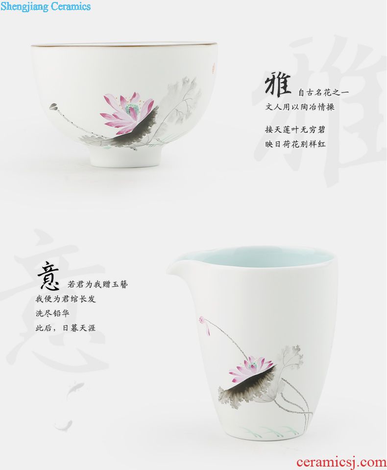 Three frequently hall tea cups of jingdezhen ceramics kung fu tea set kiln porcelain cups red tea cup for cup