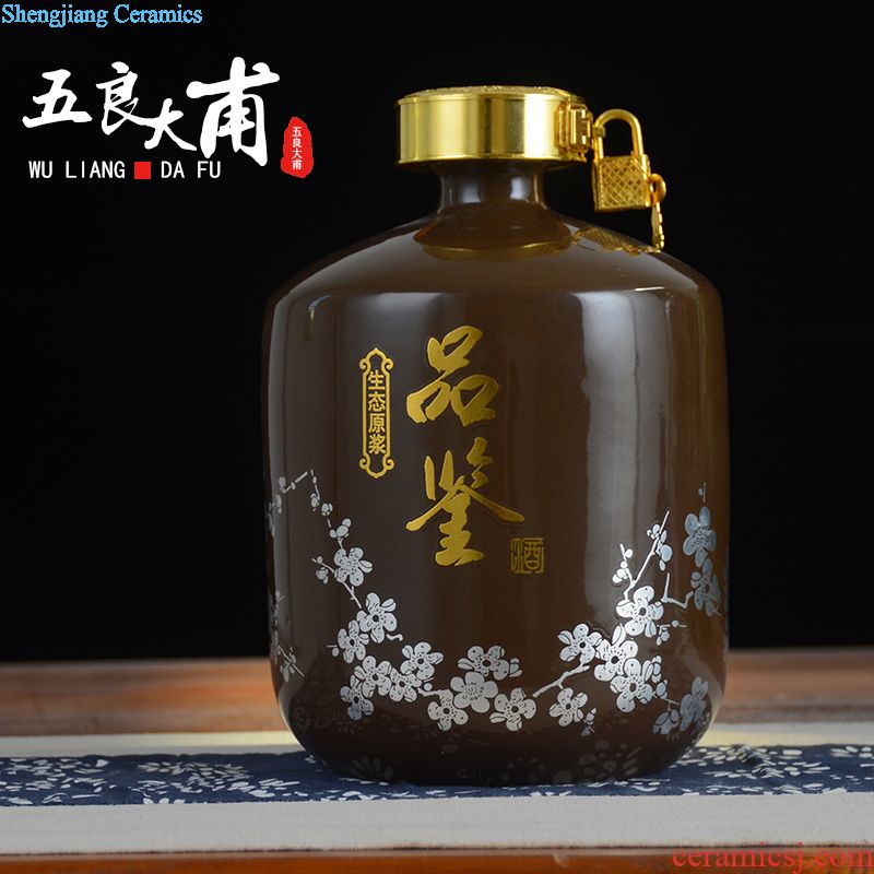 Jingdezhen ceramic bottle jars 1 catty 2 jins of 3 kg 5 jins of 10 jins gift boxes empty bottle of liquor bottles of wine bottles