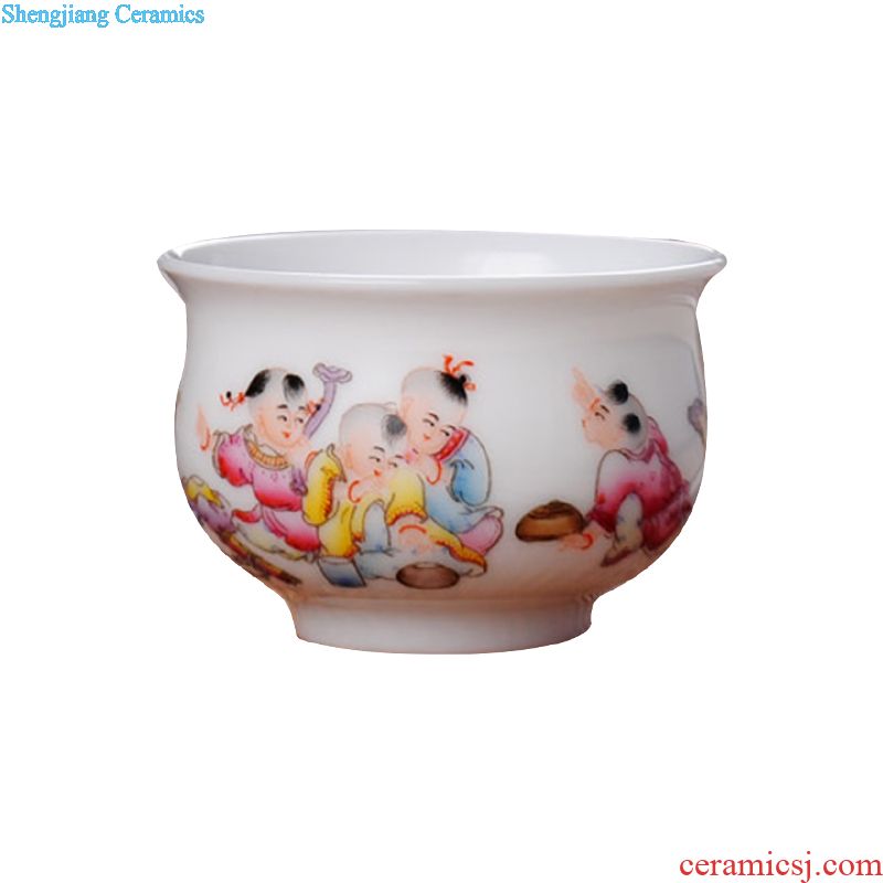Owl kiln jingdezhen hand-painted pastel kung fu tea accessories ceramics) tea tea filtration rack