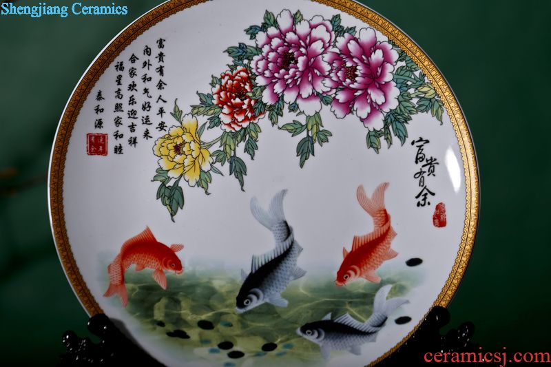Modern Chinese blue and white porcelain of jingdezhen ceramics landscape decoration plate household act the role ofing is tasted furnishing articles