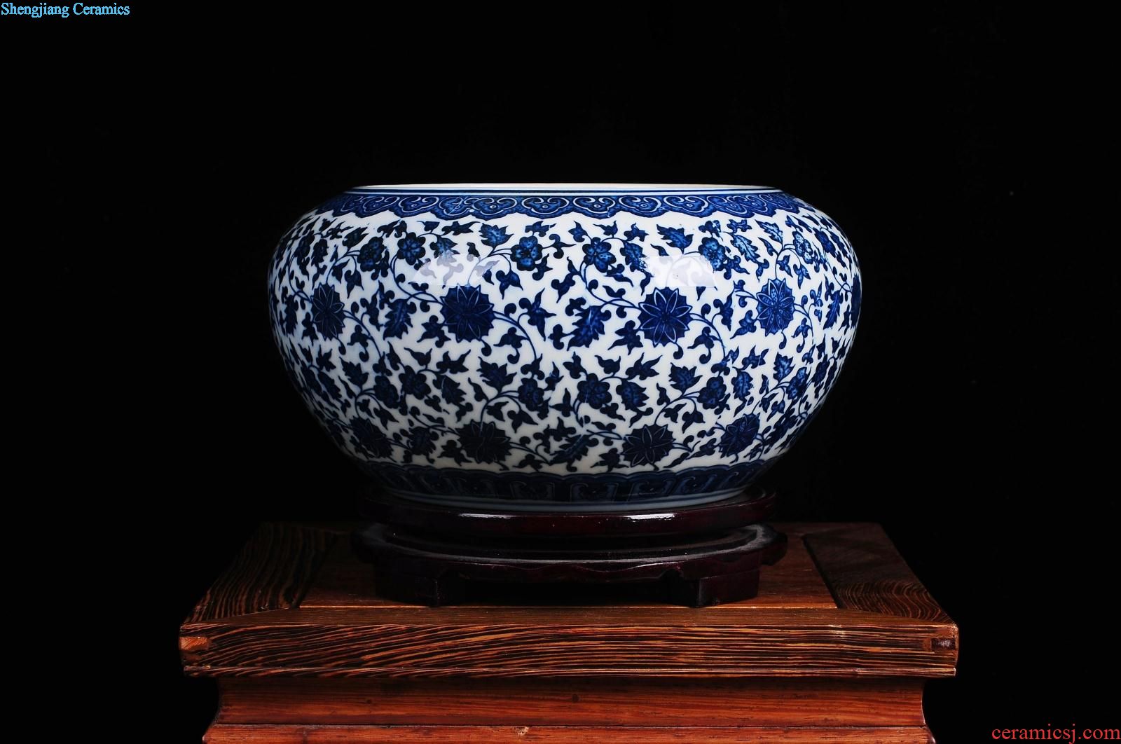 Jingdezhen ceramics place to live in the sitting room porch TV ark blue and white porcelain vase vases, decorative arts and crafts