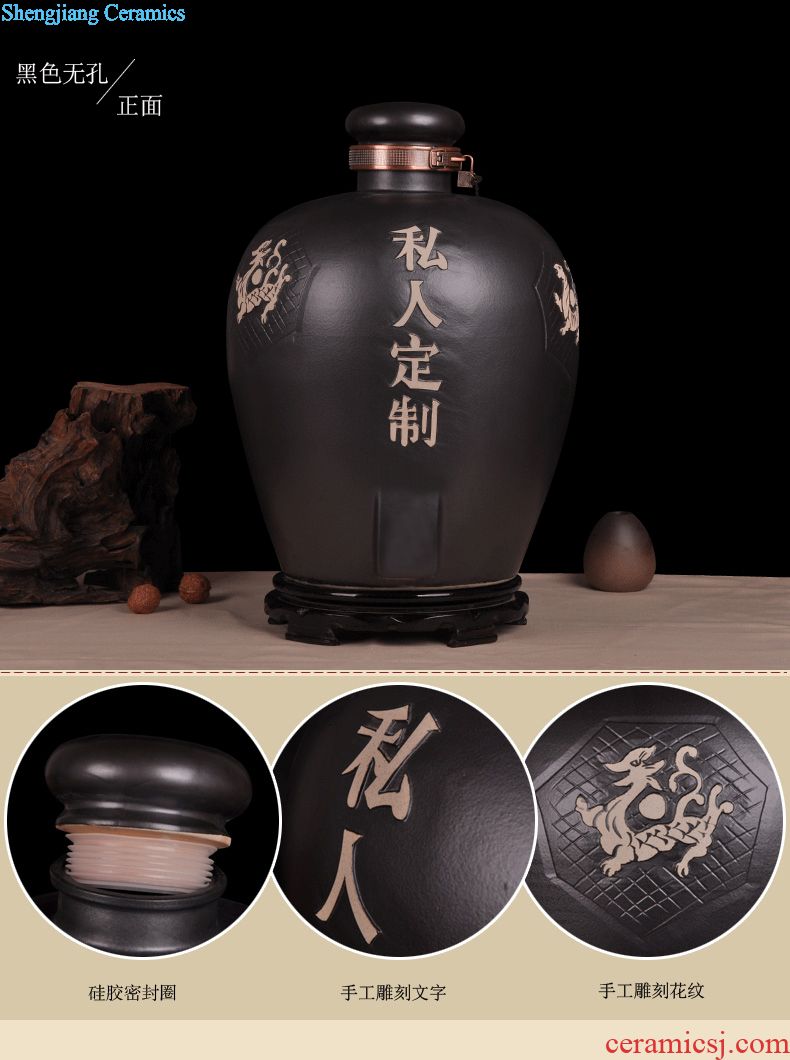 Jingdezhen ceramic jars 10 jins 20 jins it 30 kg sealed bottle bubble bottle of liquor altar with lock jar